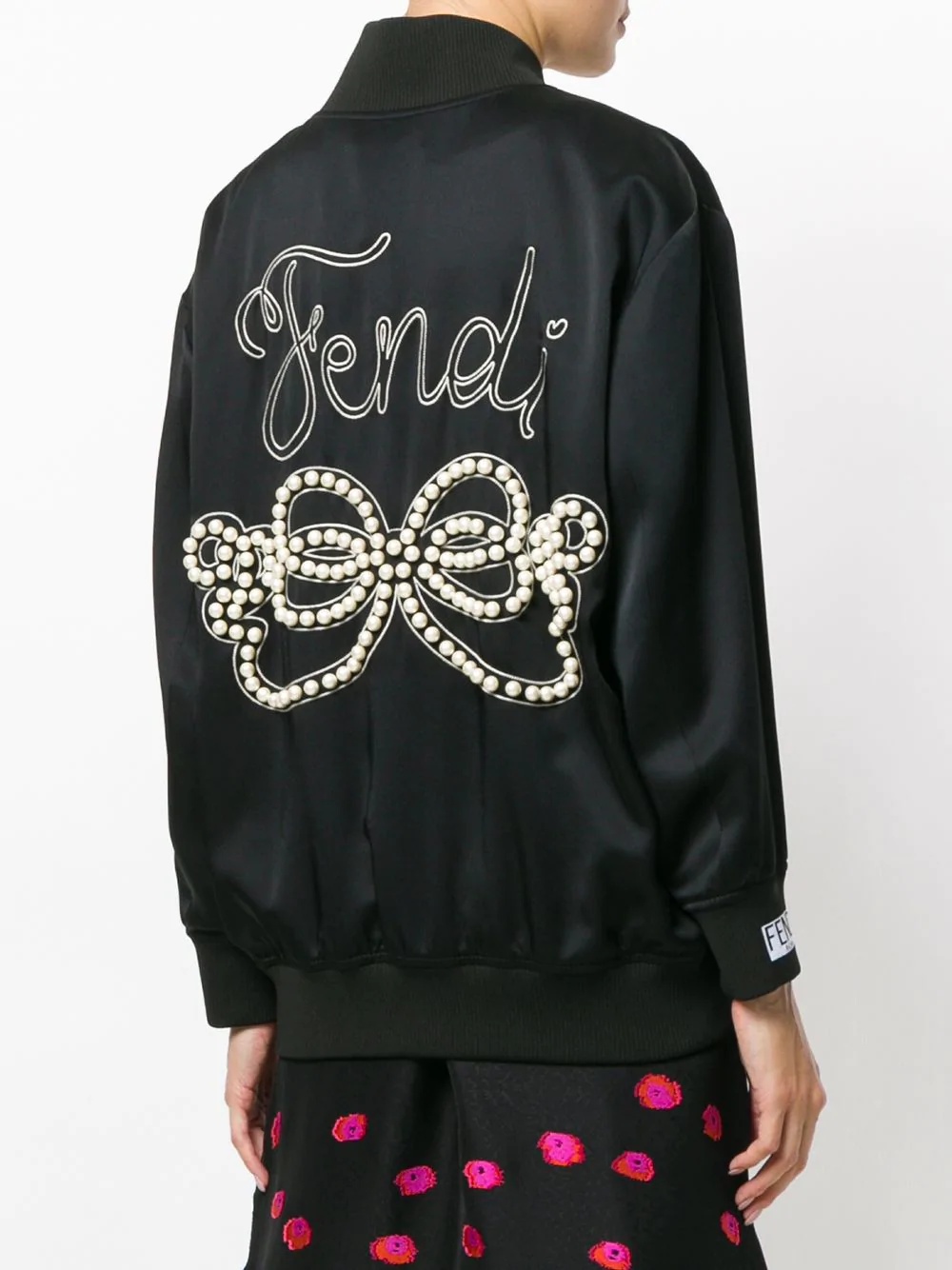 embellished logo bomber jacket - 4