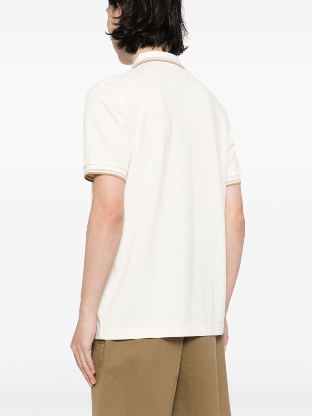 logo-embroidered cotton polo shirt - 4