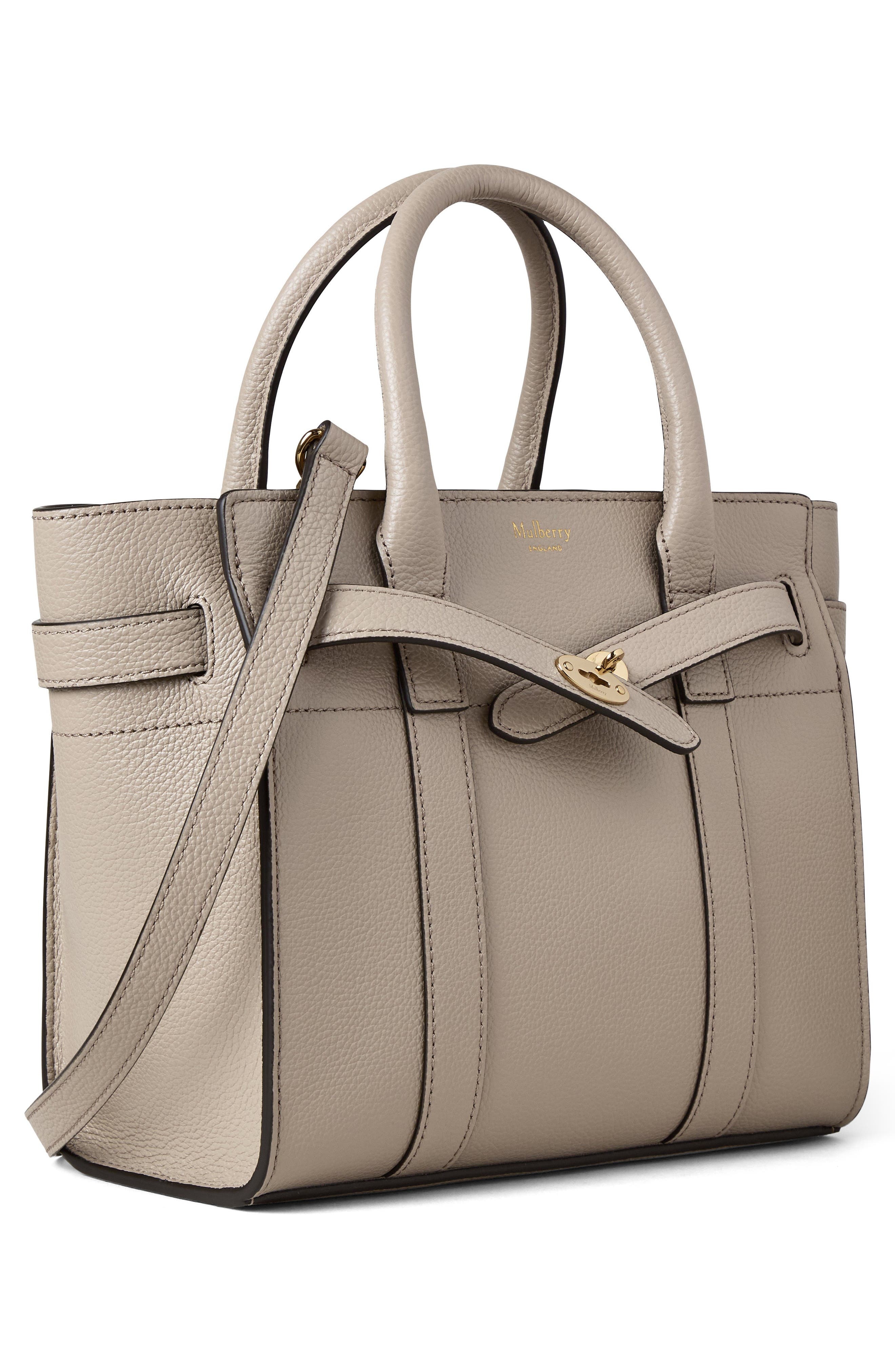 Mulberry Mini Zipped Bayswater Leather Tote in Cashmere Taupe at Nordstrom - 5