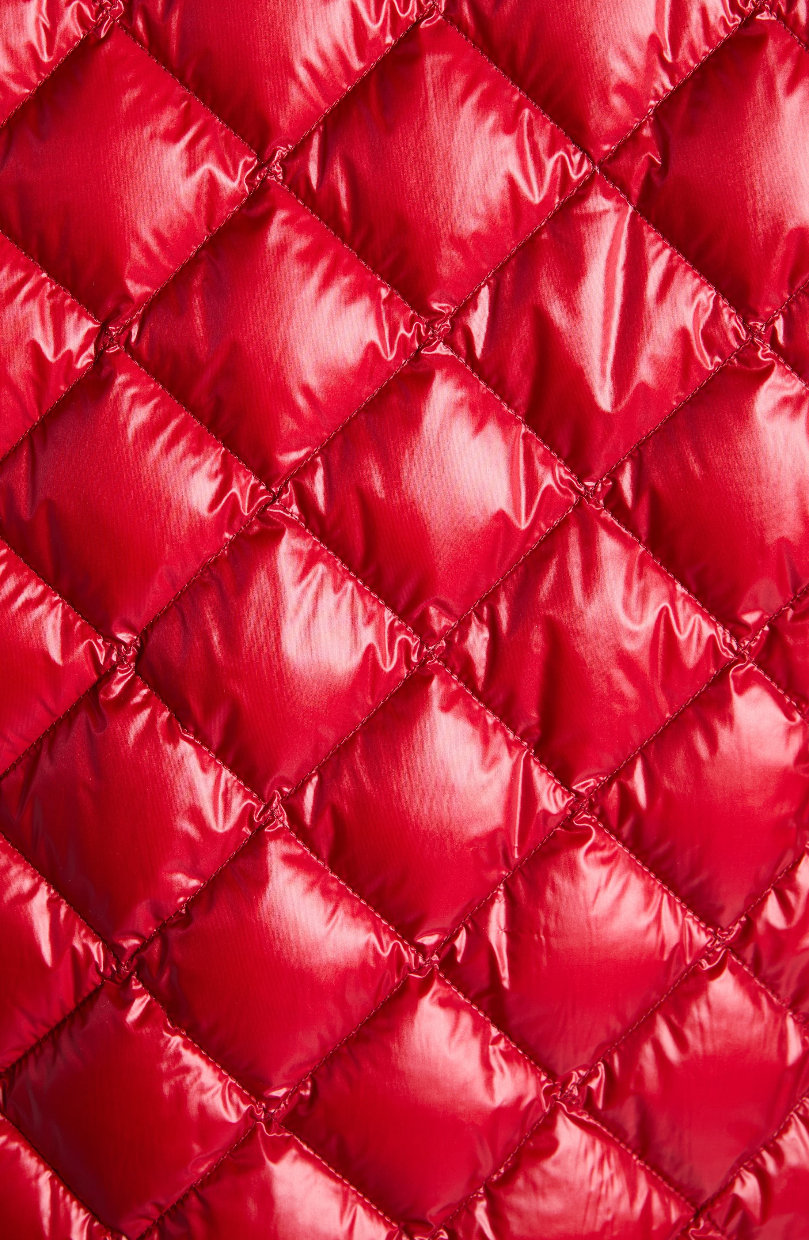 Moncler Diamond Quilted Down Hooded Jacket in Red Auburn at Nordstrom - 6