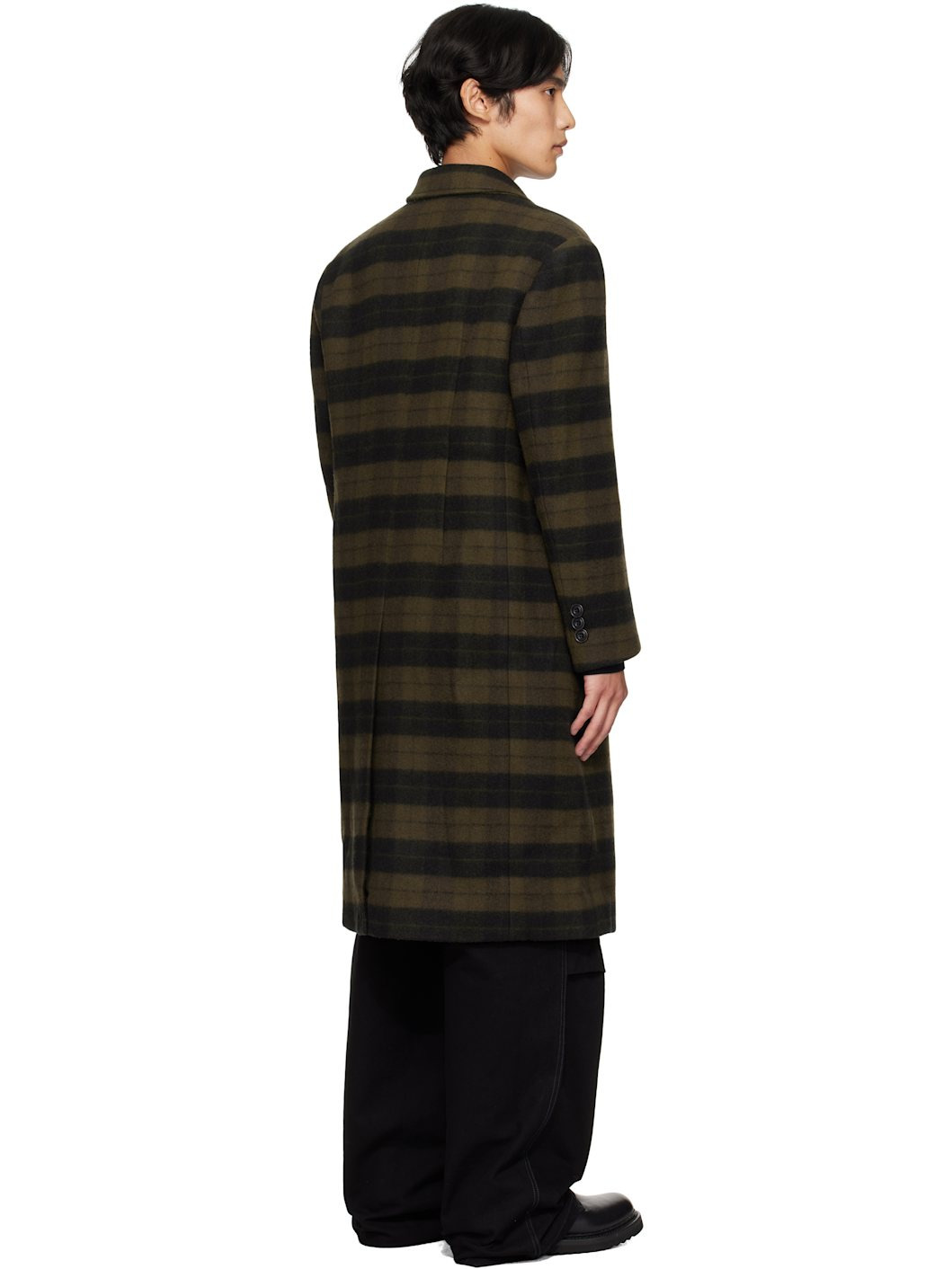 Green Lacie Check Buttons Coat - 3