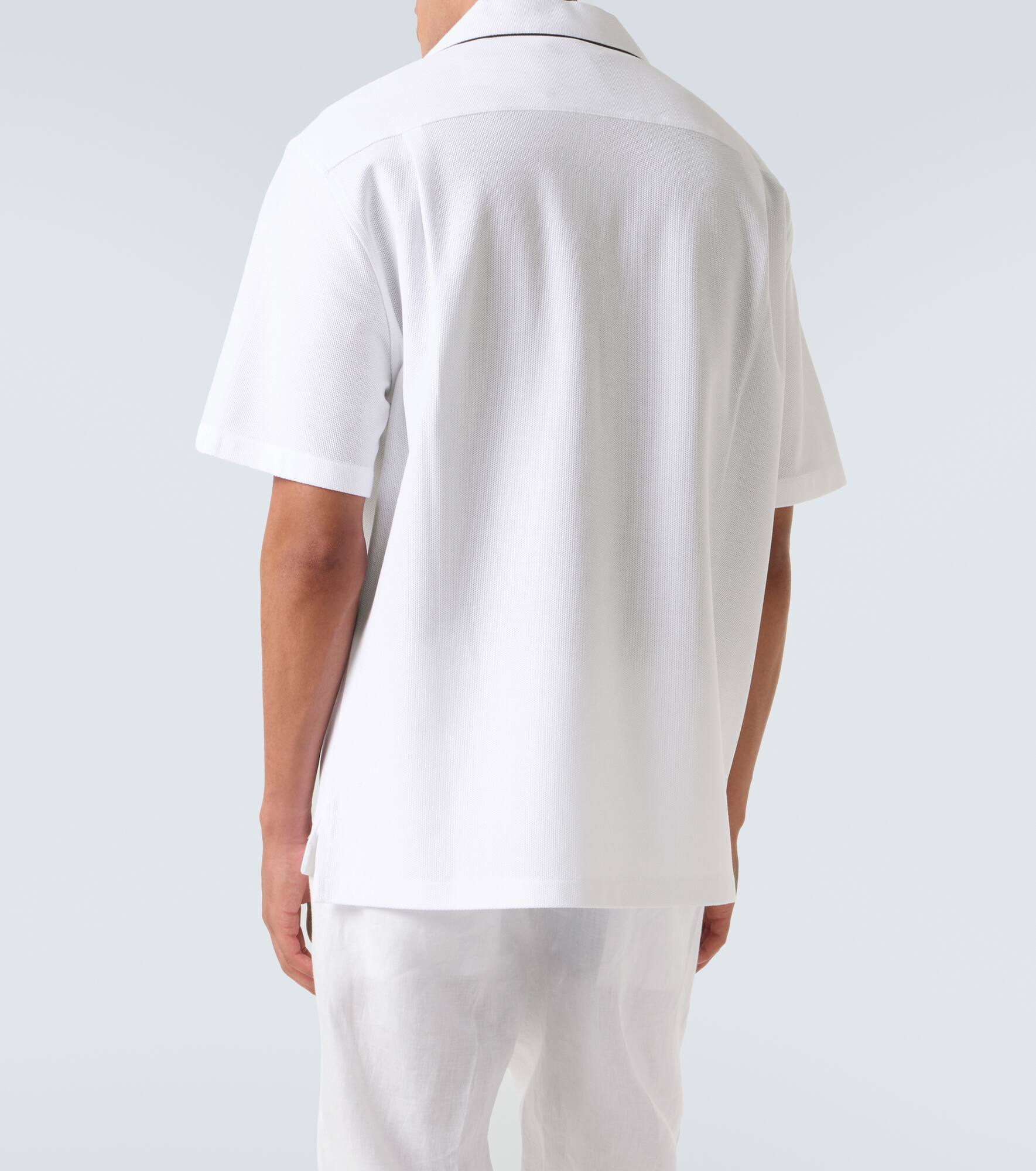 DG cotton and silk piqué bowling shirt - 4