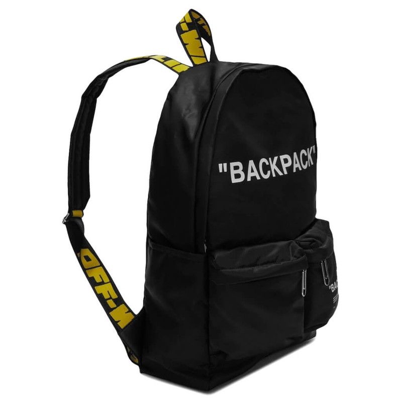 Off-White QUOTE NYLON BACKPACK - BLACK/WHITE outlook
