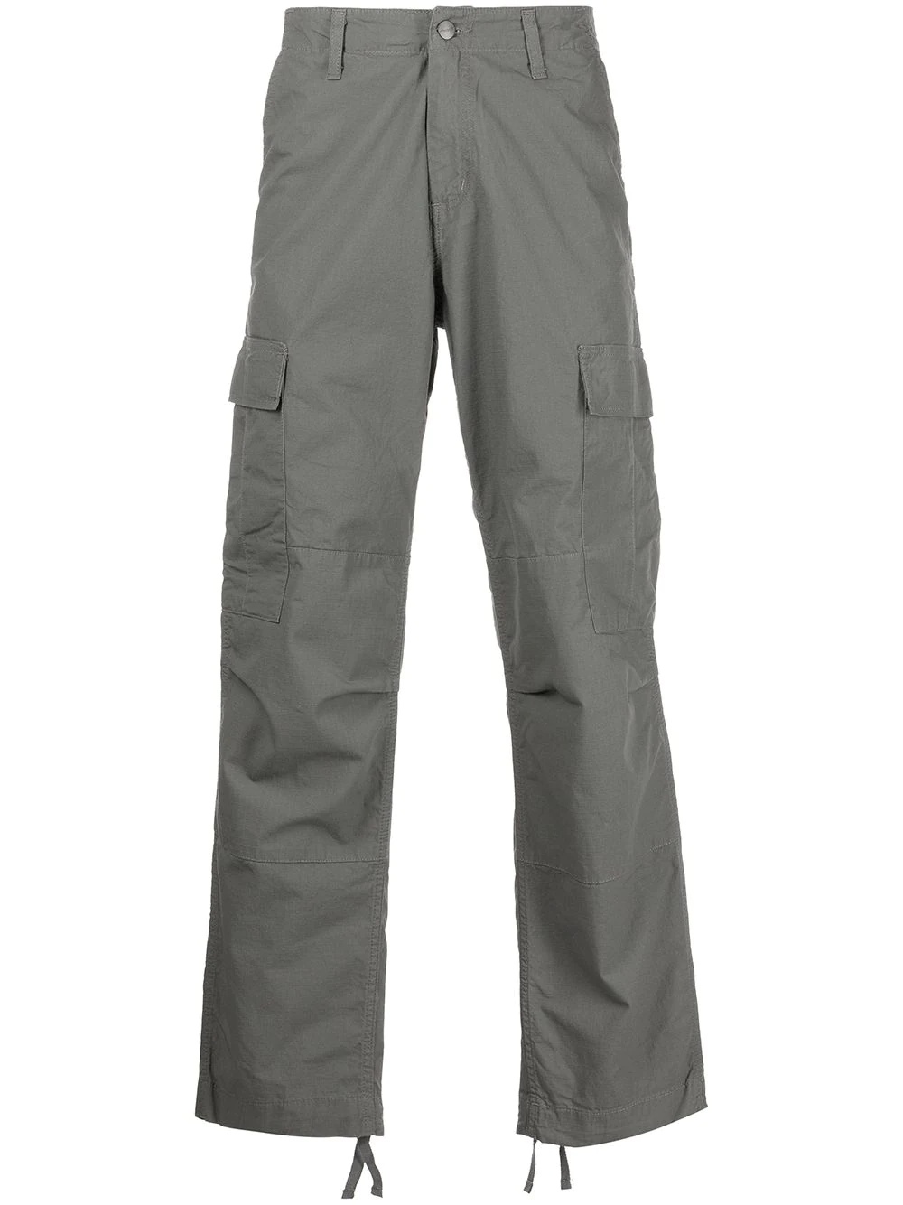 mid-rise cotton cargo trousers - 1