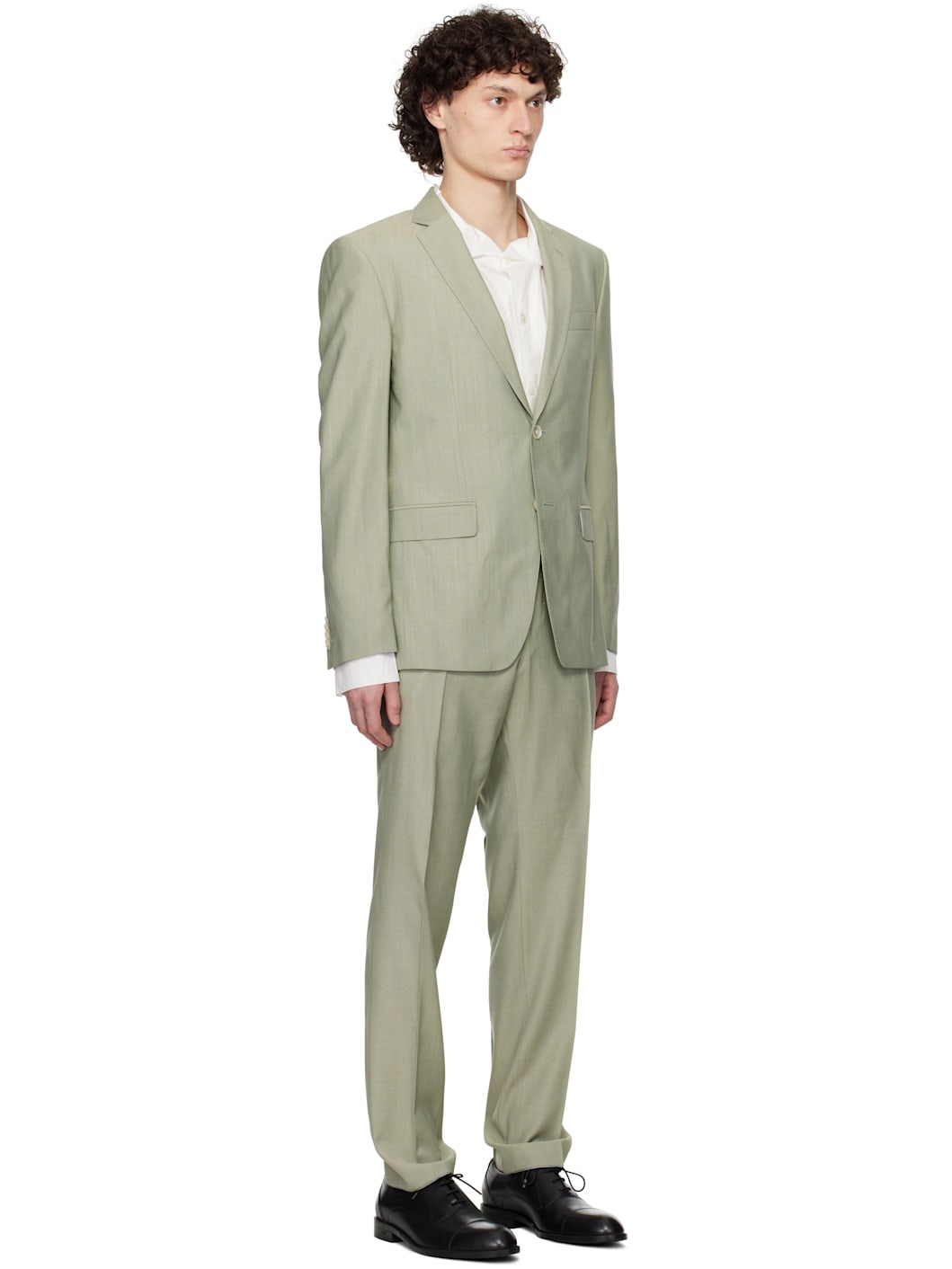Green Slim-Fit Suit - 2