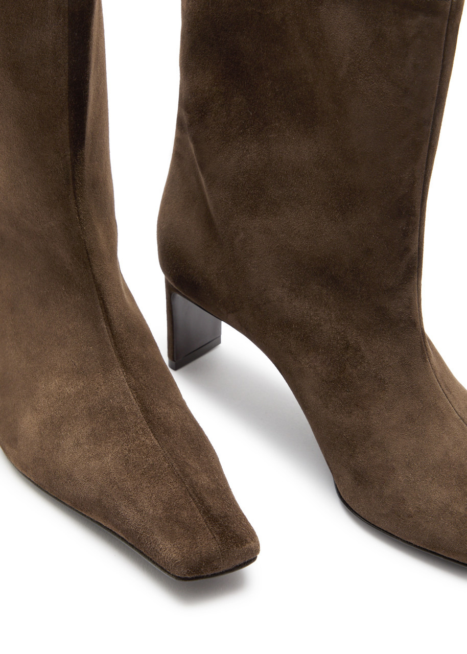 Khaite Ona 55 Suede Ankle Boots - 3