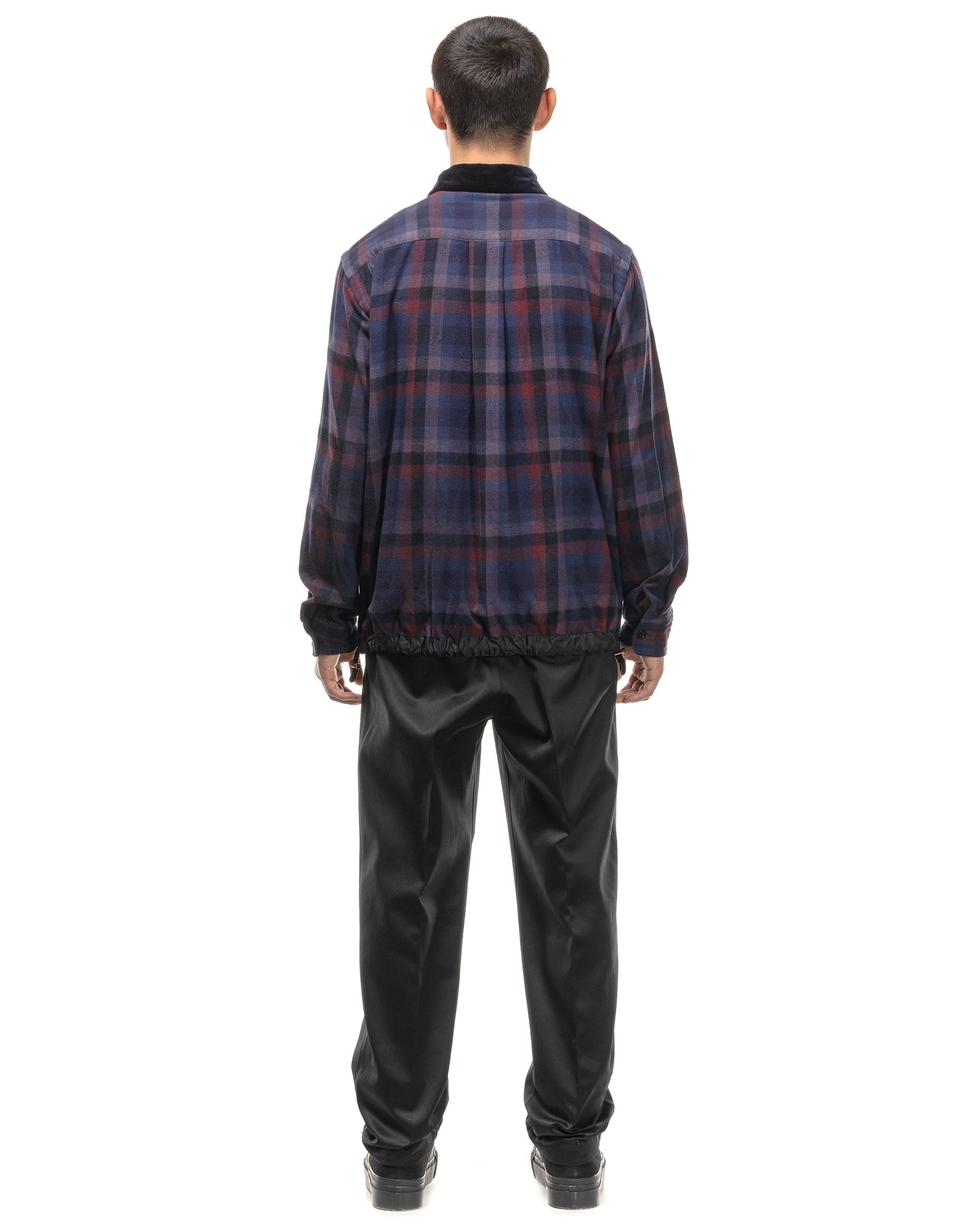 OVERDYE PLAID SHIRT NAVY - 4