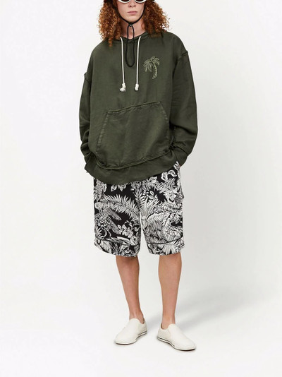 Palm Angels Palm Tree-embroidered hoodie outlook