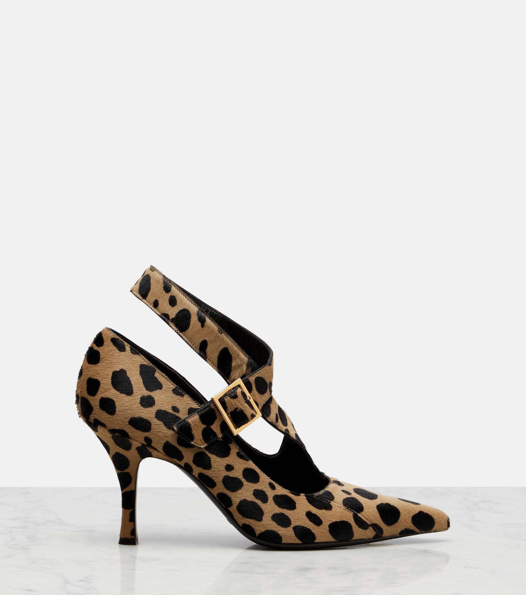 Sloan 85 leopard-print calf hair pumps - 4