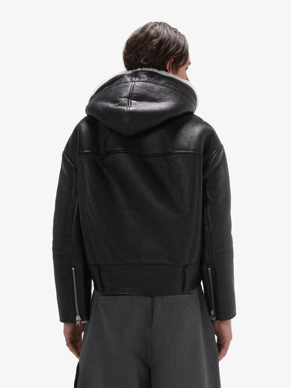 HOODED BIKER JACKET - 3