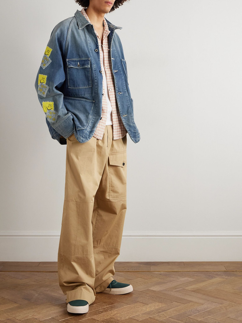 Kapital Cactus Appliquéd Denim Jacket Blue outlook
