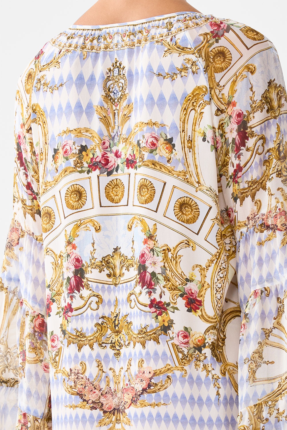 A-LINE GATHERED PANEL DRESS - 6