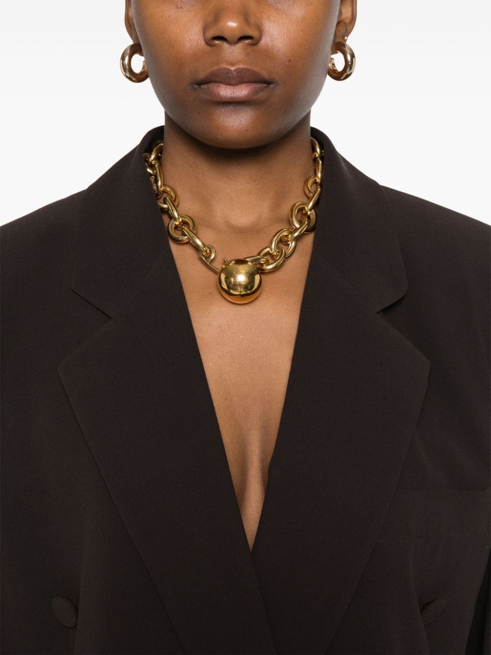 silk crepe blazer - 5
