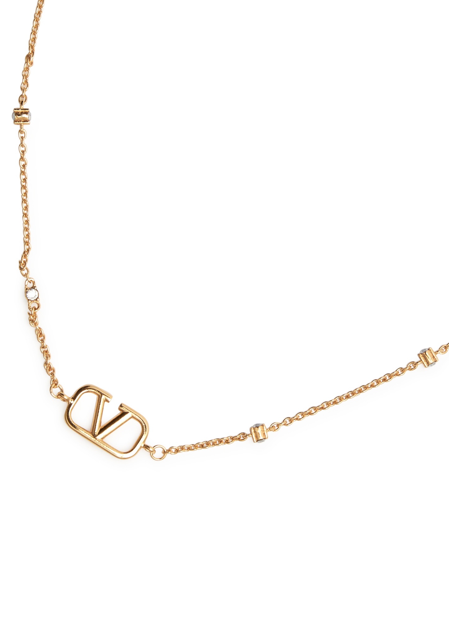 Valentino Garavani VLogo crystal-embellished necklace - 2