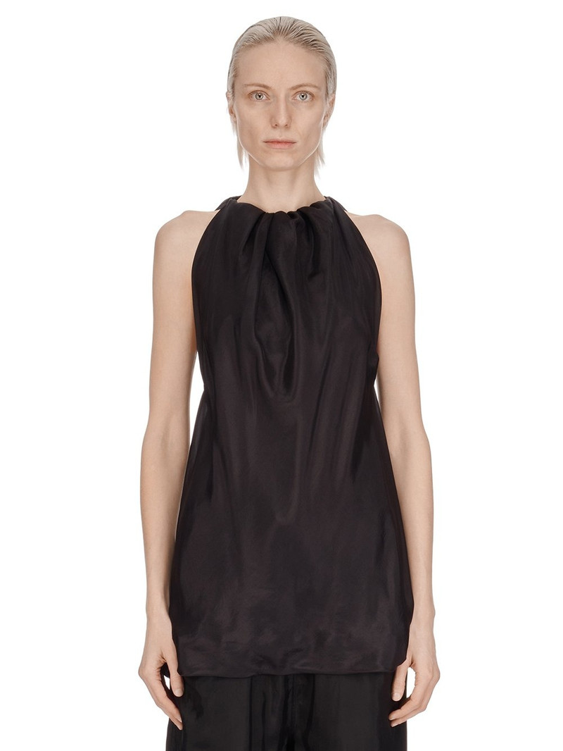 Gathered satin top 1