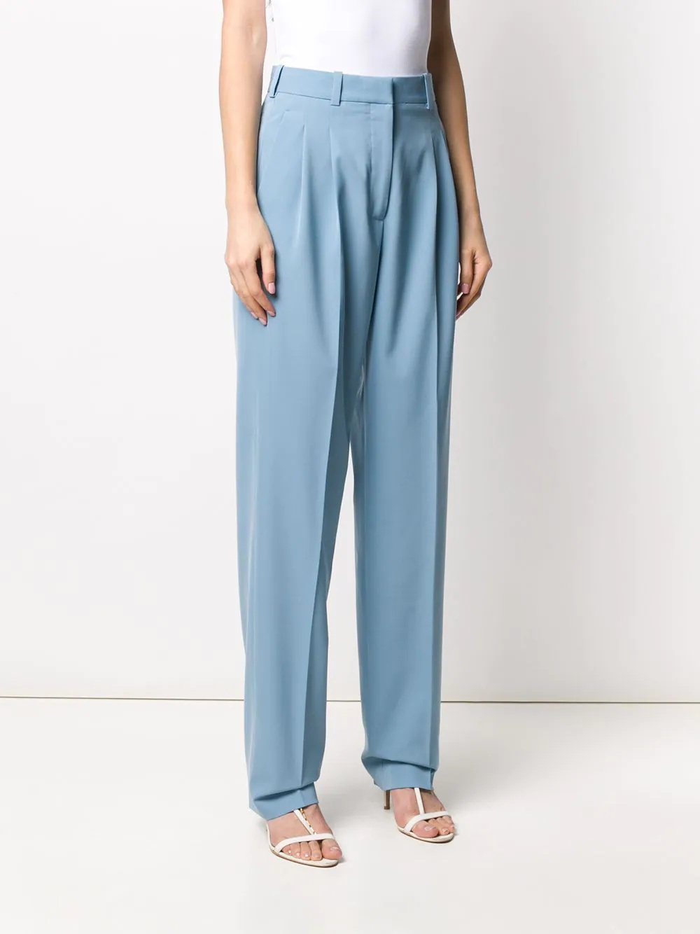 high-waisted straight-leg trousers - 5