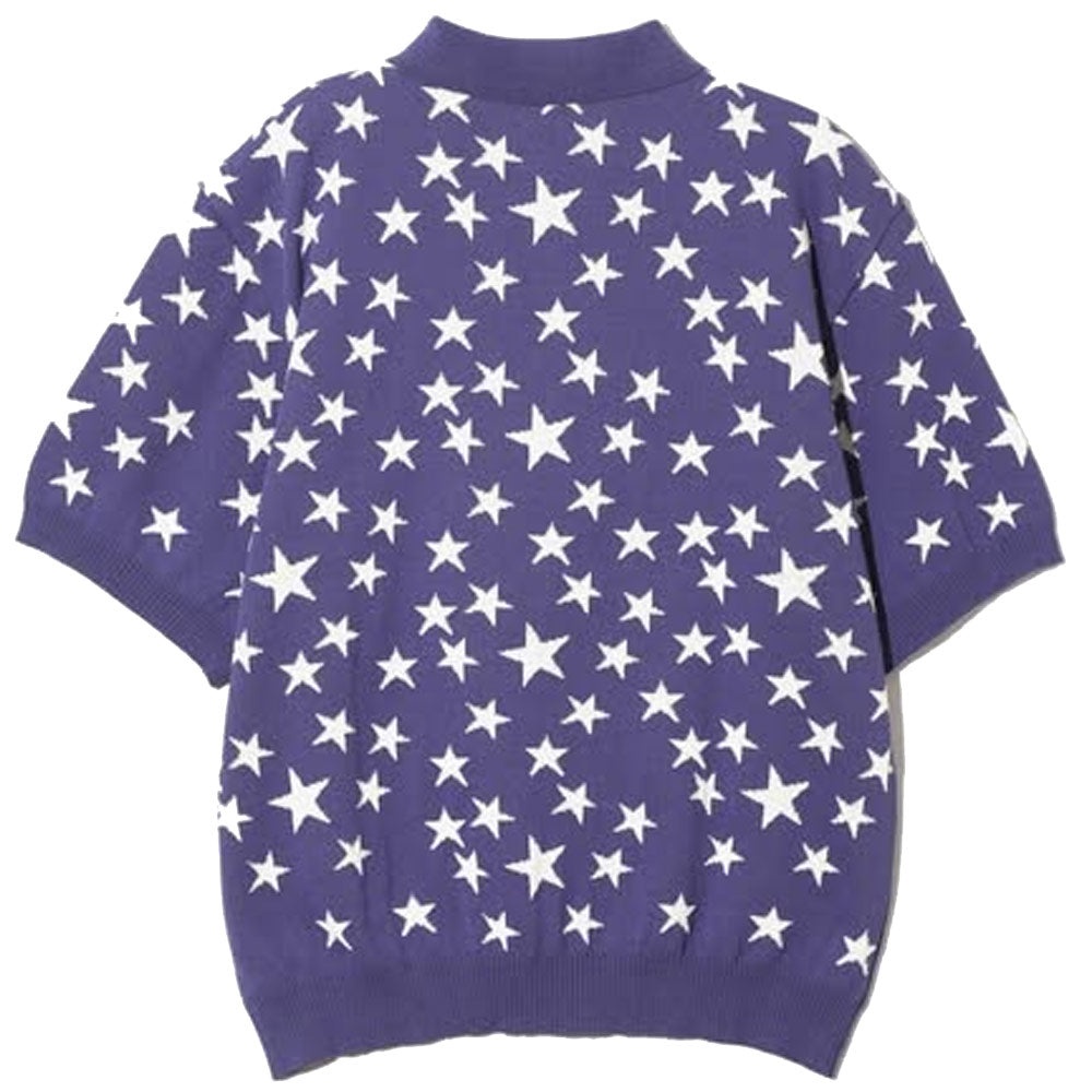 S/S Polo Sweater - PE/Washi Knit / Star 'Purple' - 2
