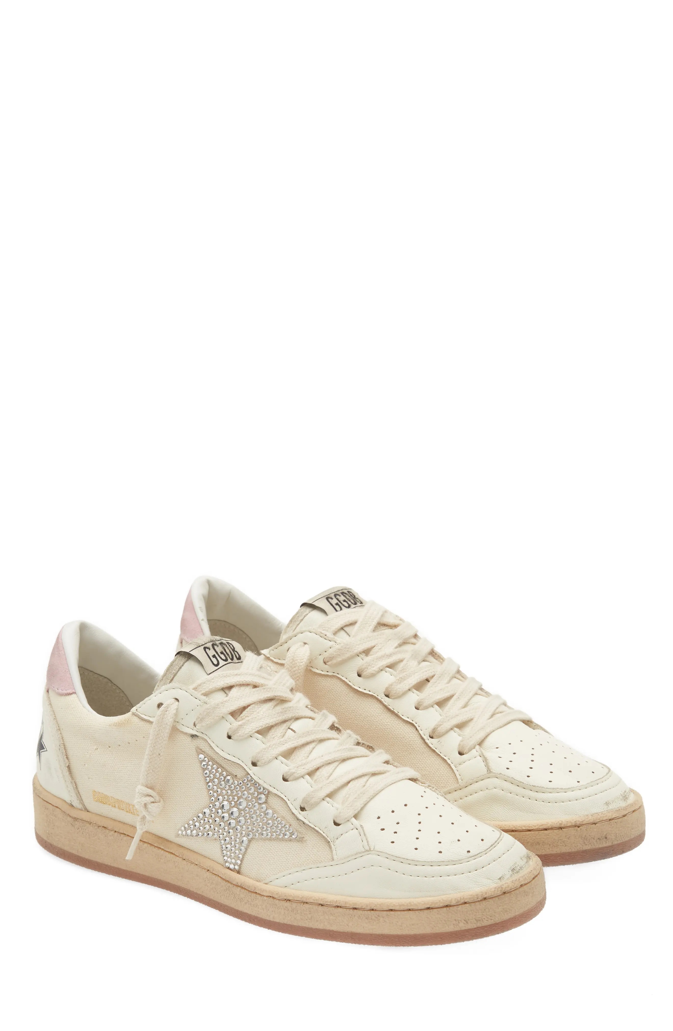 Ball Star Low Top Sneaker in Canvas/Crystal/Pink - 1