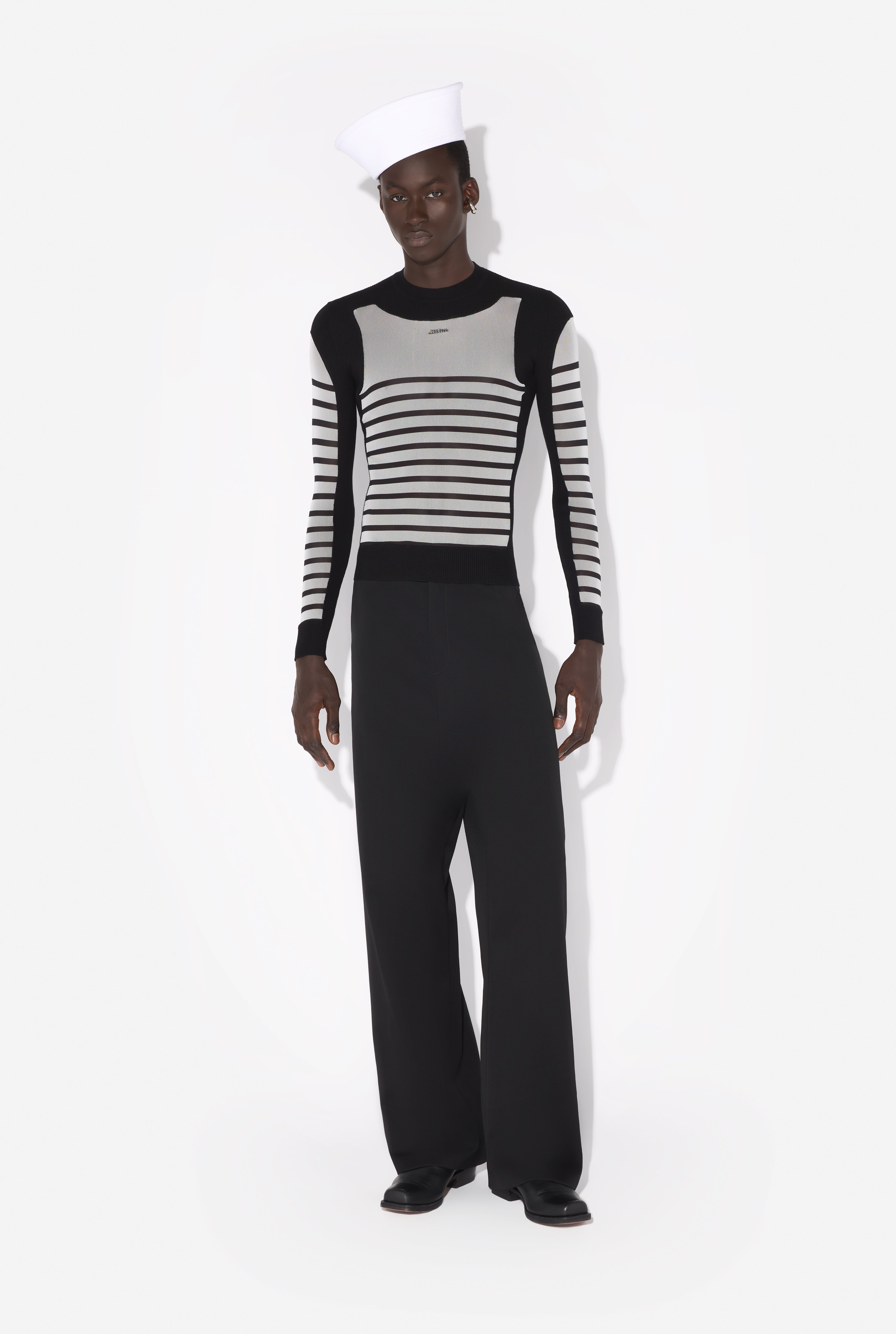 THE BI-MATERIAL MARINIÈRE SWEATER - 7