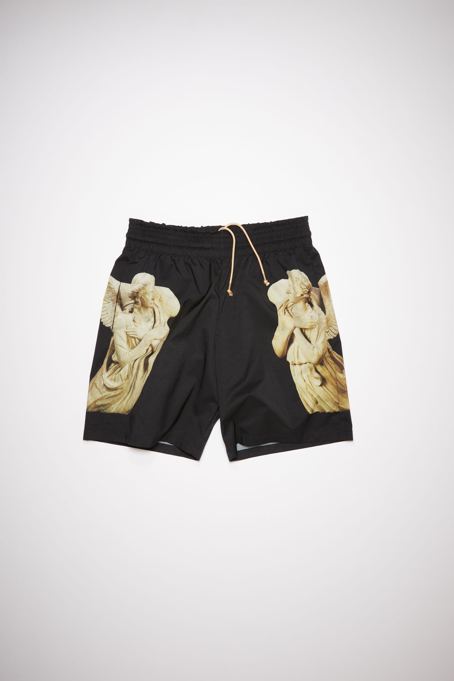 Printed swim shorts - Black - 1