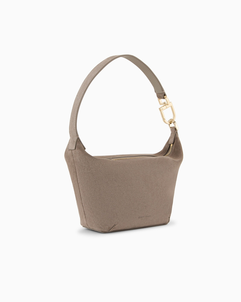 GIORGIO ARMANI Small la Prima Soft suede handbag outlook