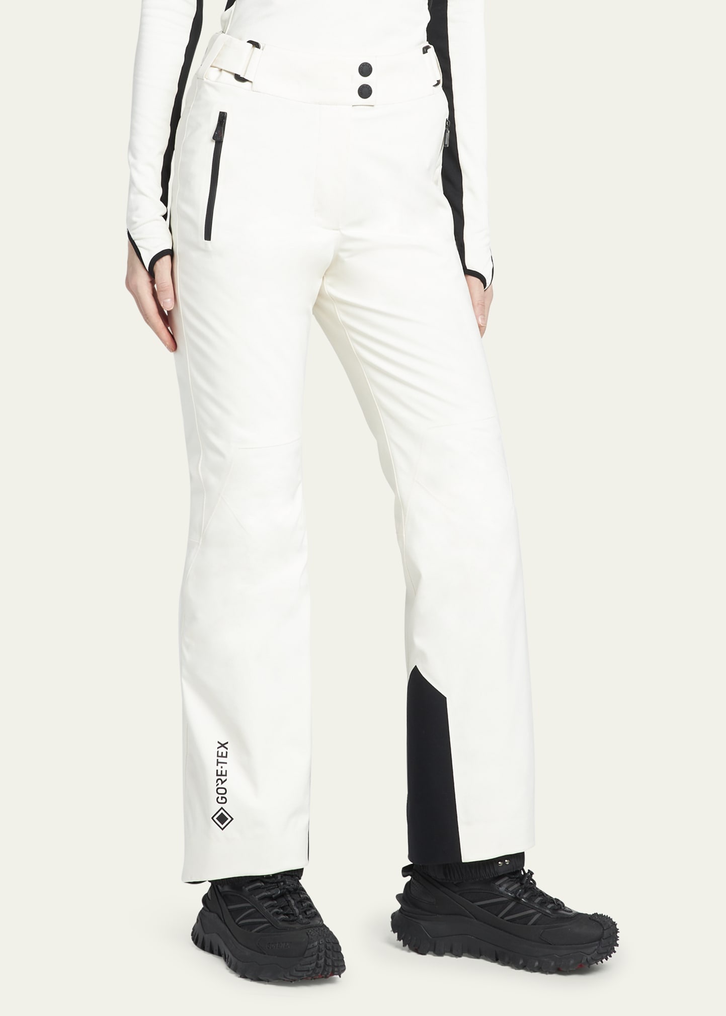 Belted Contrast Ski Trousers - 4