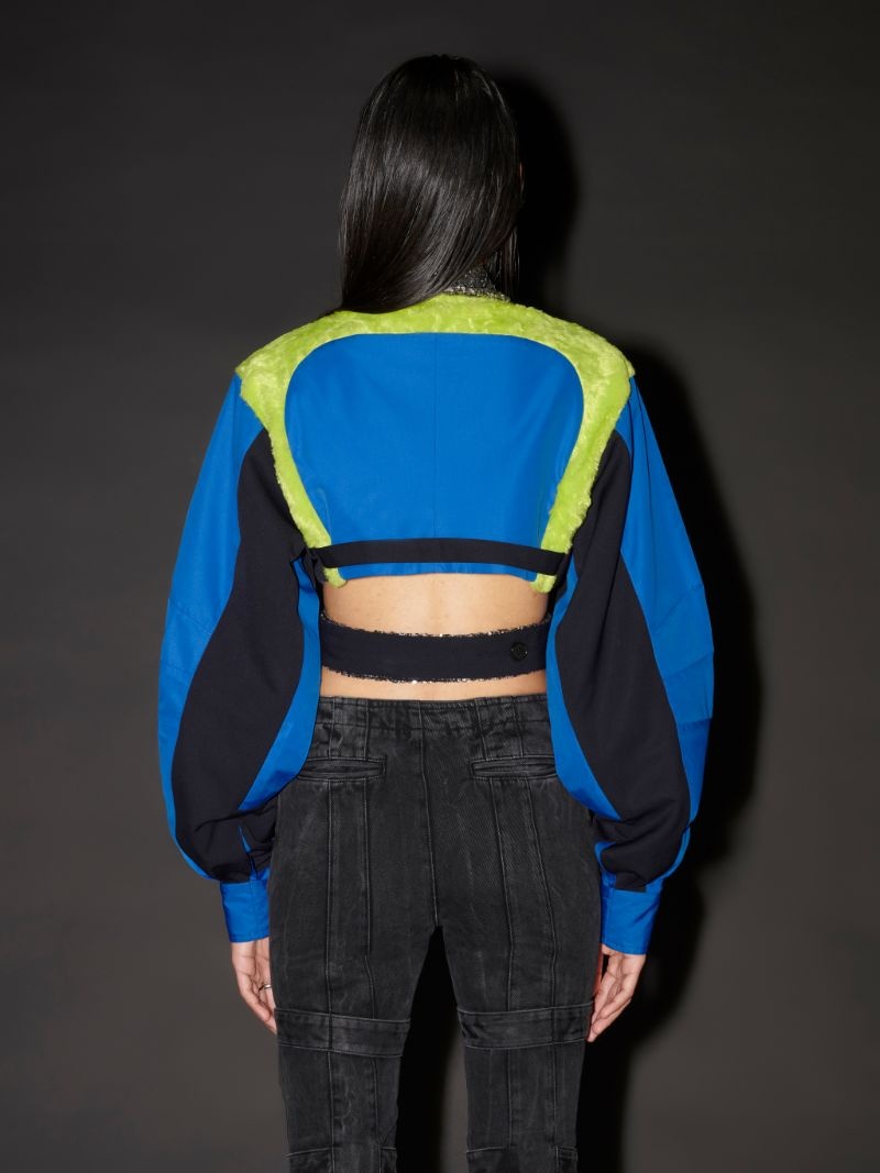 CROPPED SEQUIN JACKET - 4