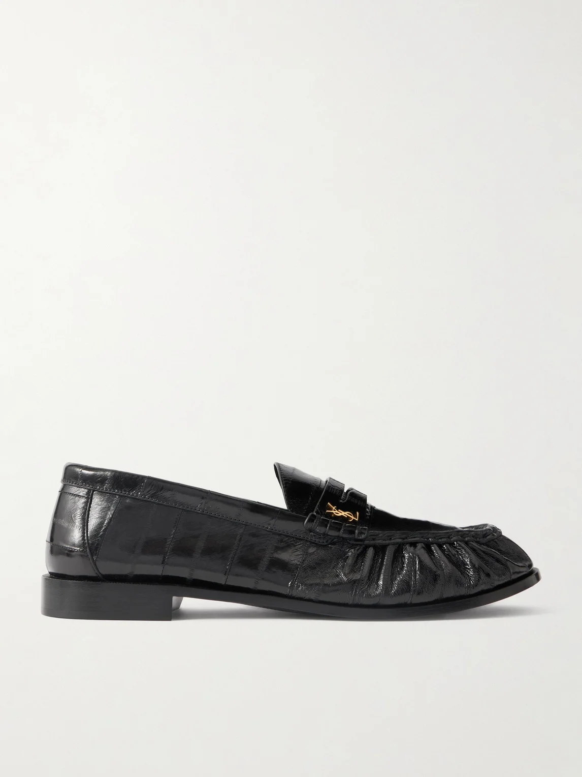 Le Loafer Monogram Logo-Appliquéd Eel Penny Loafers - 1