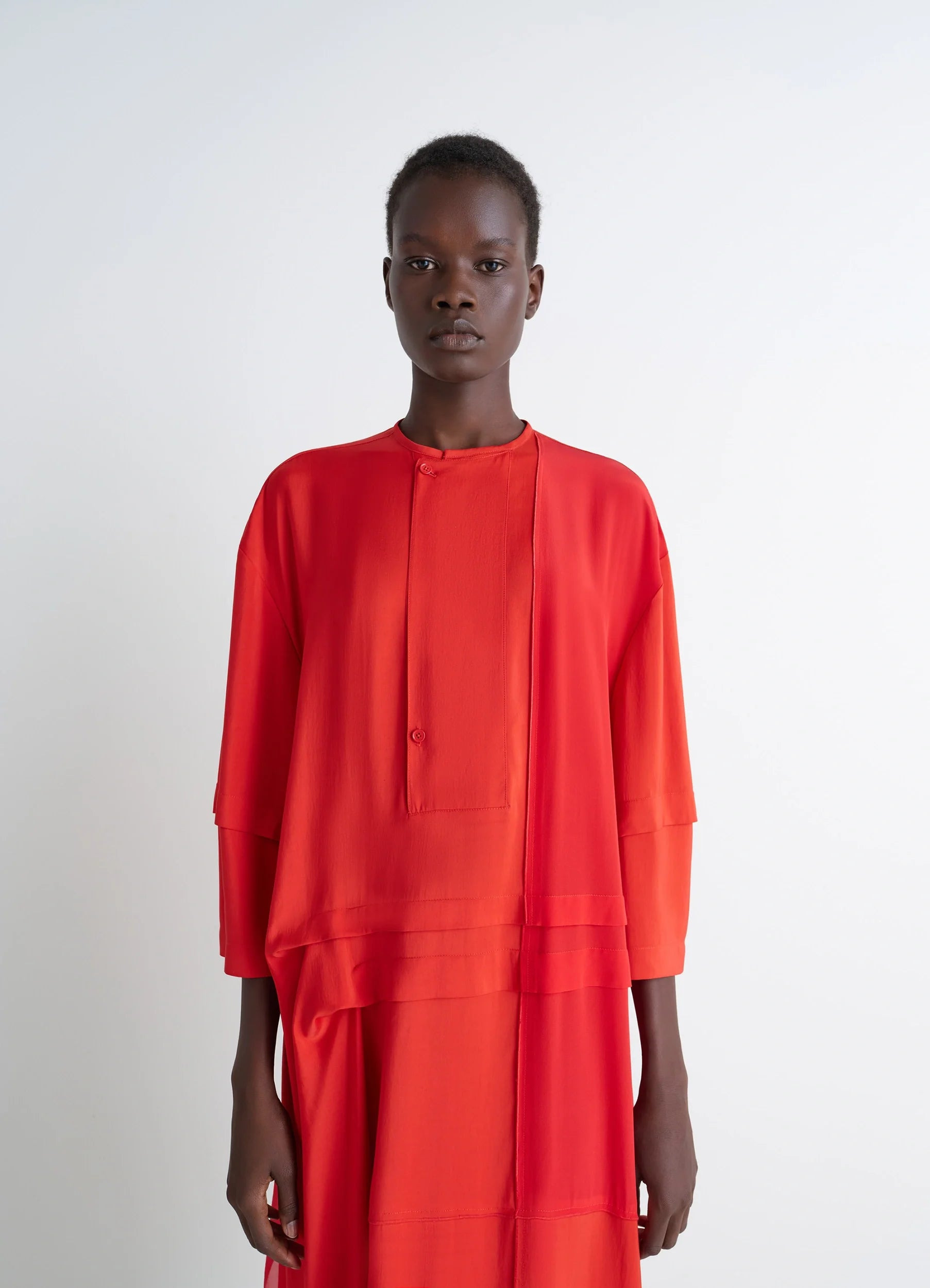 BLOUSE DRESS WITH PLEATS - 5