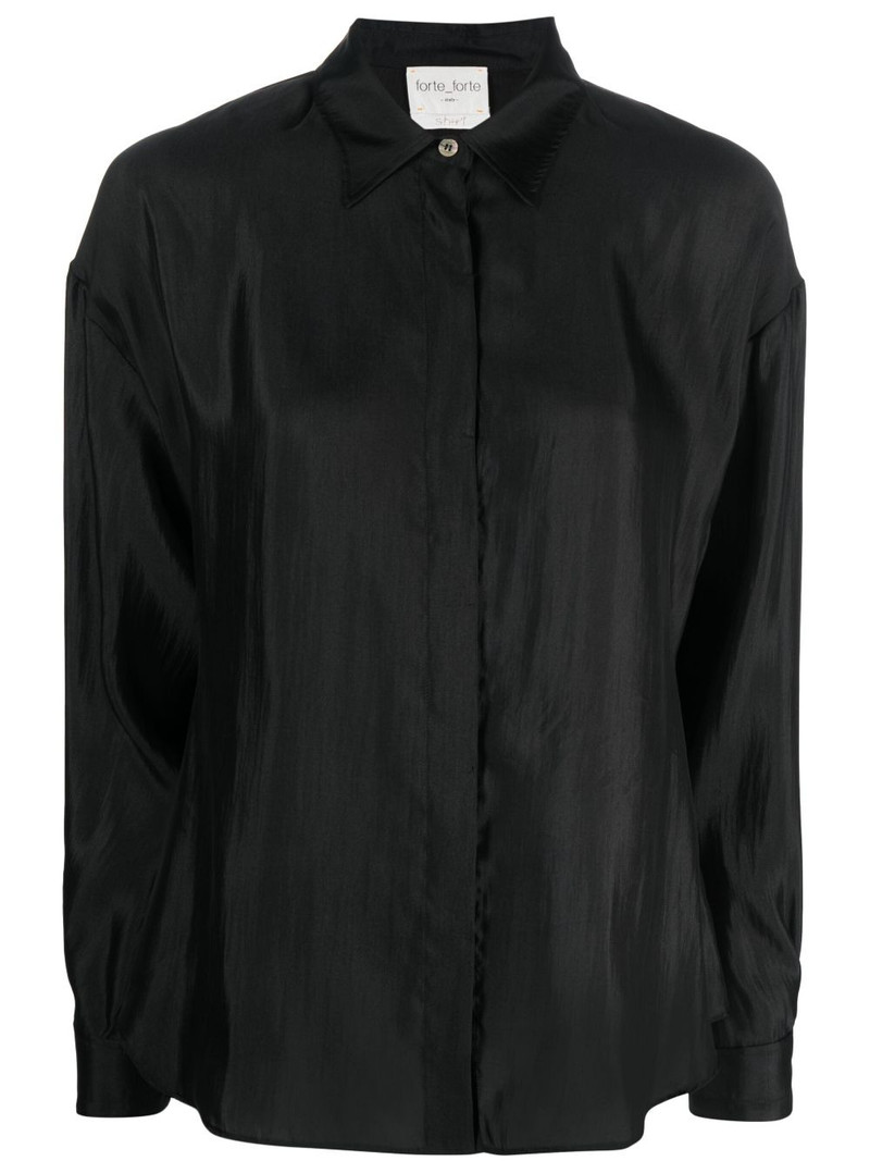 long-sleeve silk blend shirt 1