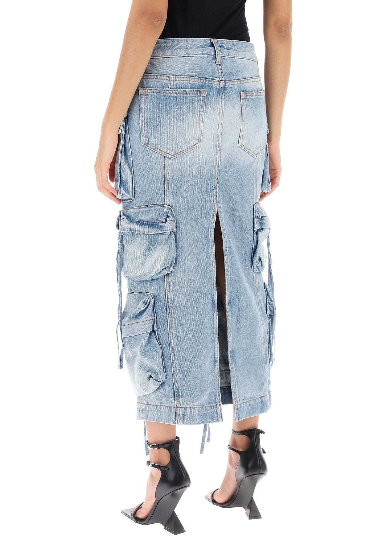 CARGO DENIM SKIRT - 4