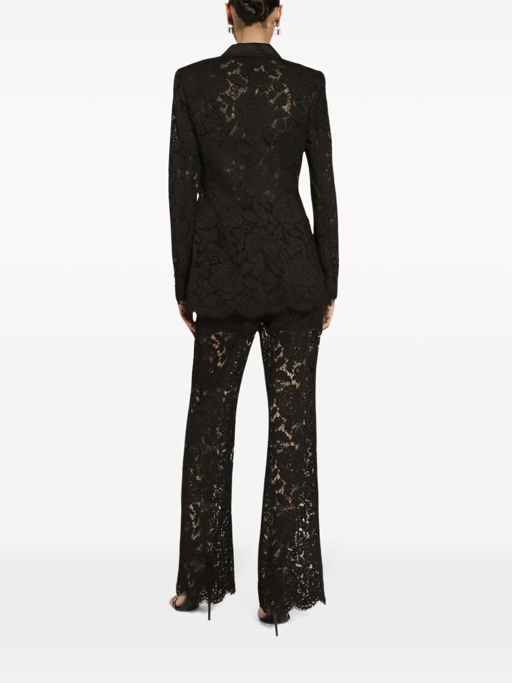 floral lace blazer jacket - 4