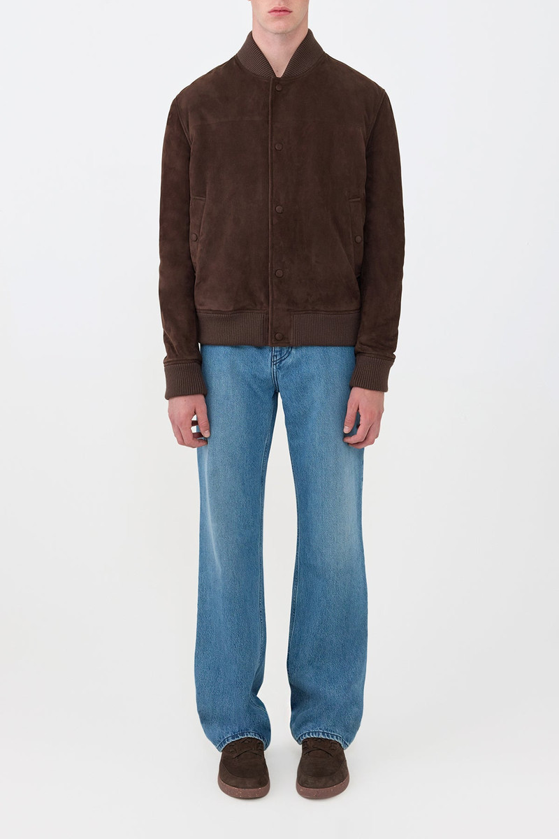 GABRIELA HEARST Greg Bomber in Chocolate Suede outlook