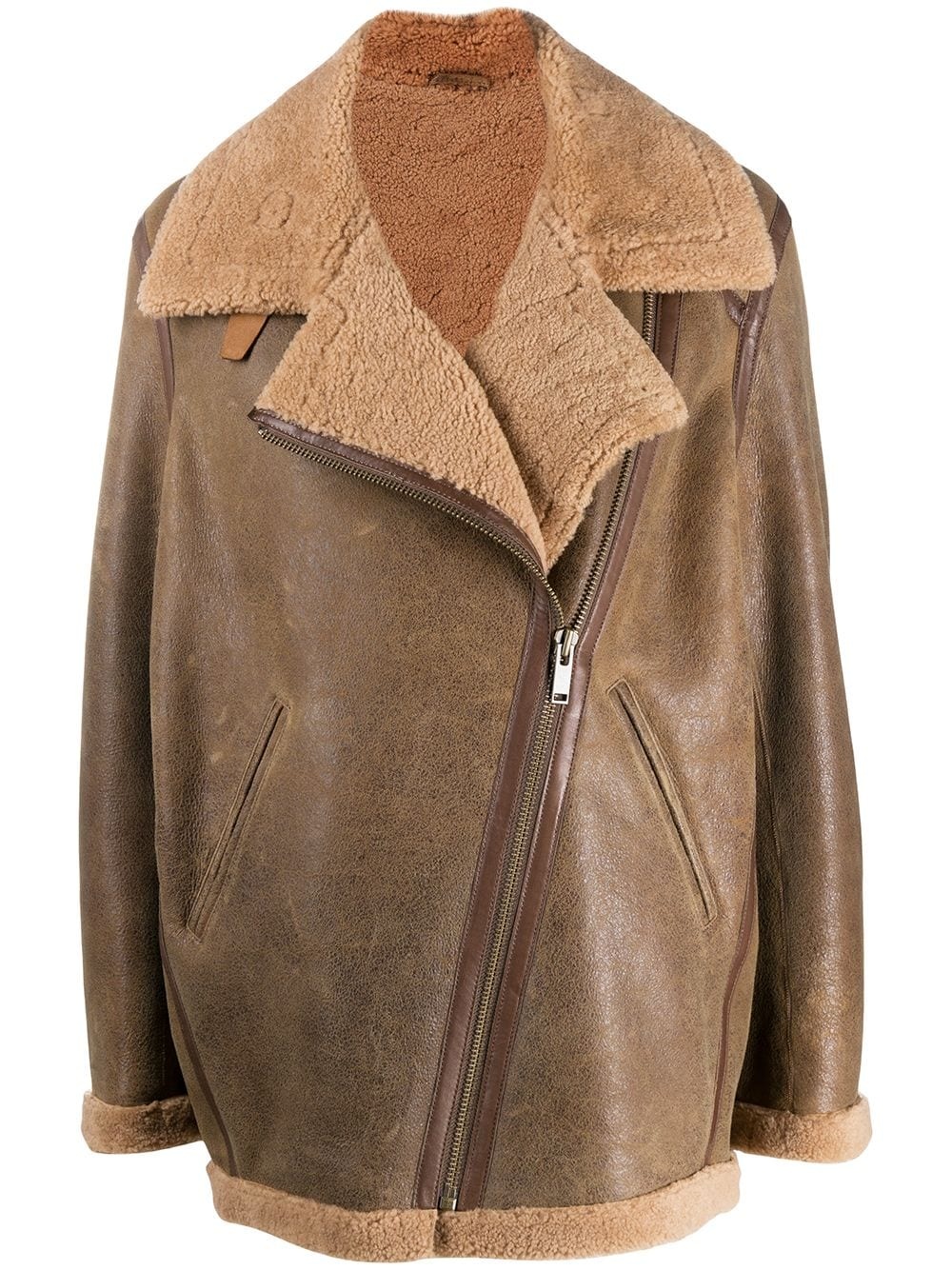 oversize shearling jacket - 1