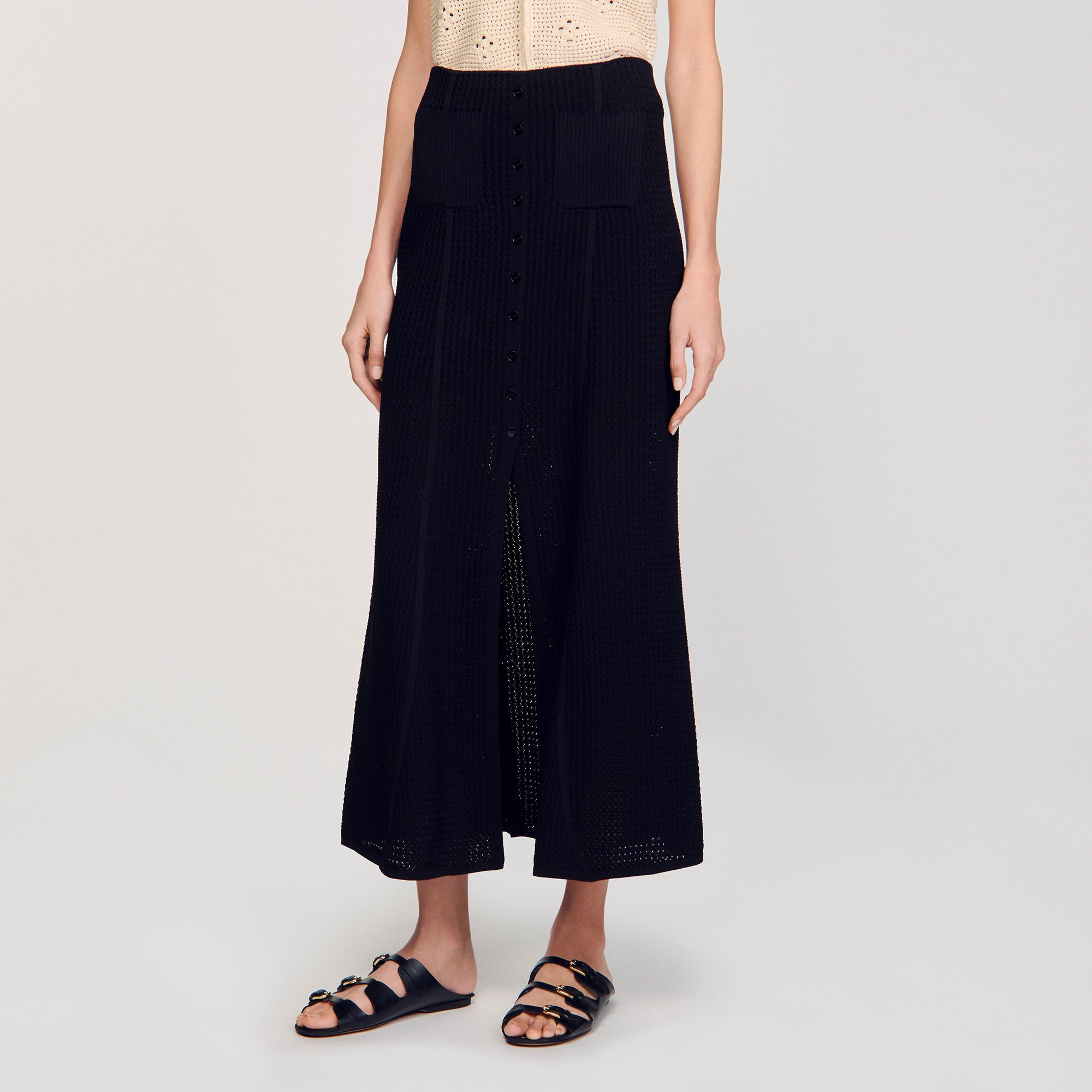 MAXI DECORATIVE KNIT SKIRT - 4