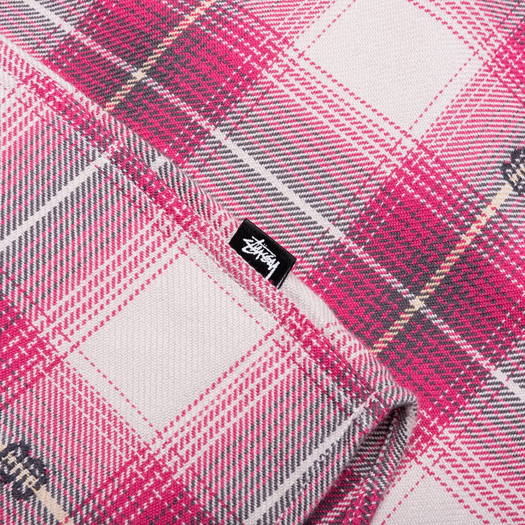 MOTIF PLAID SHIRT - PINK - 5
