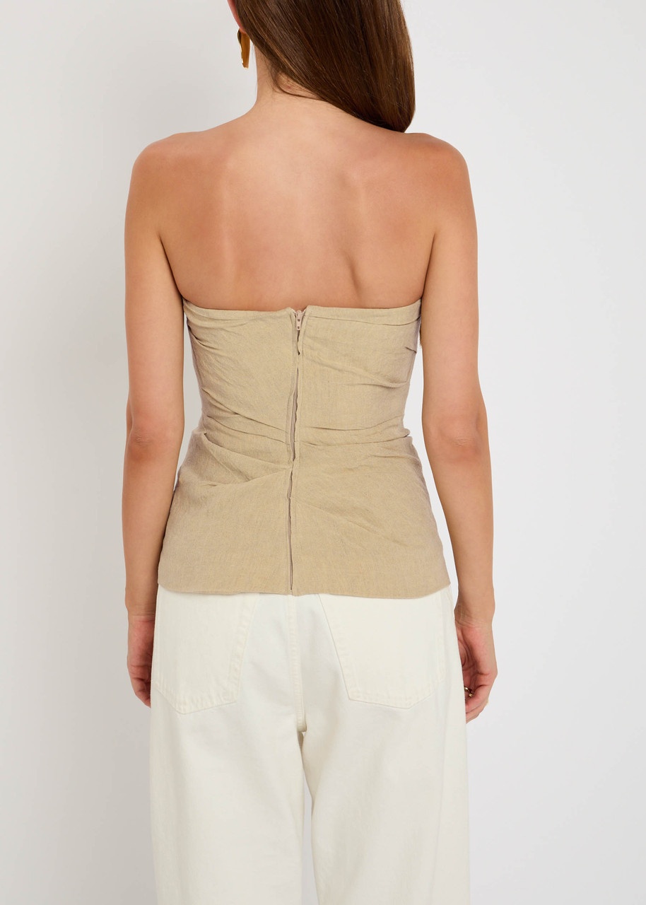 Tove Izel Strapless Linen top - 3