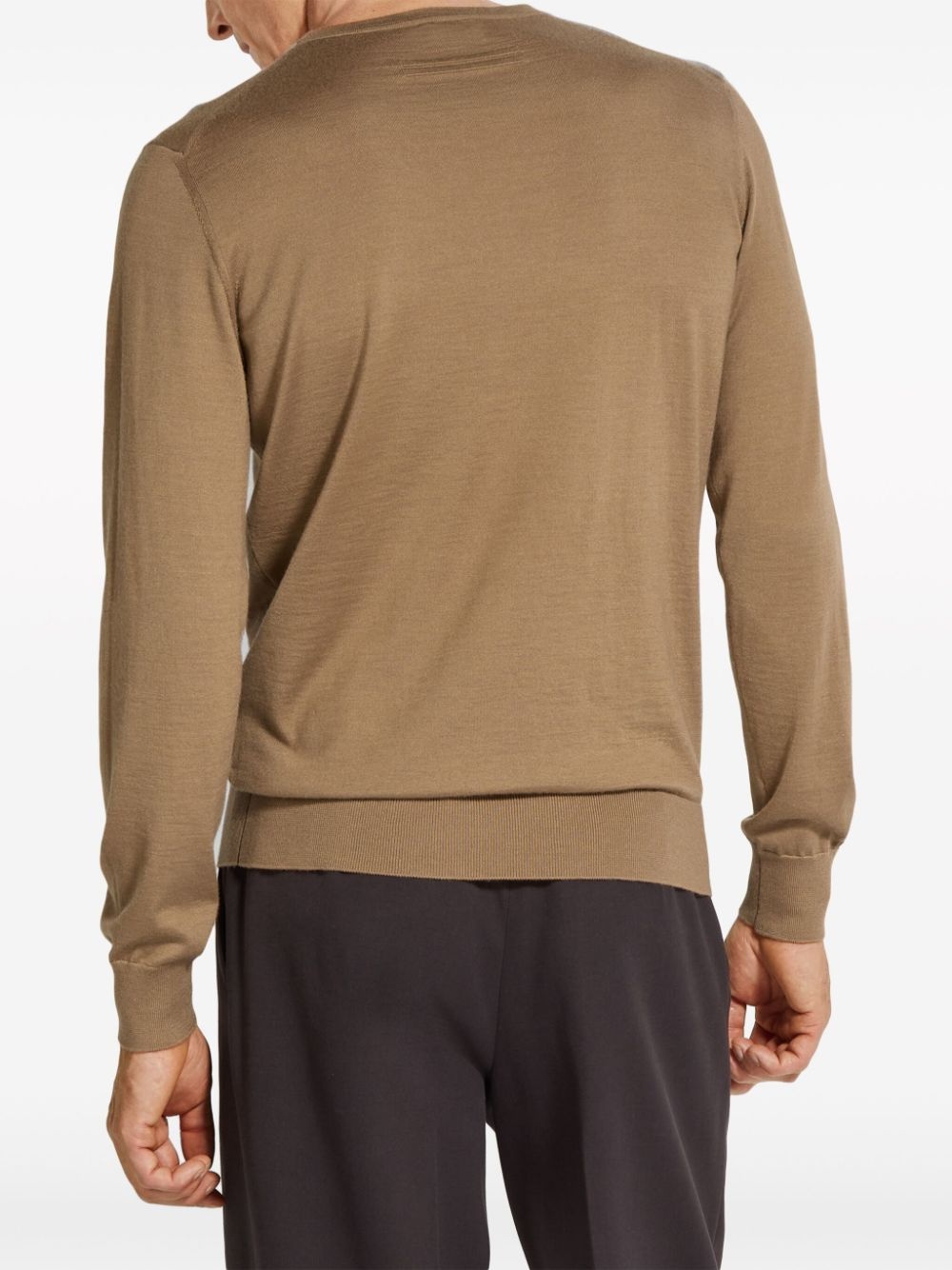 fine-knit crew-neck jumper - 3