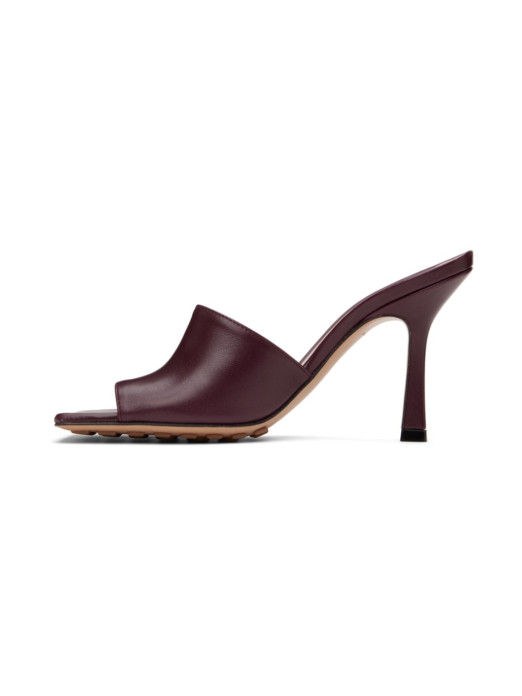 Red Stretch Heeled Mule - 3