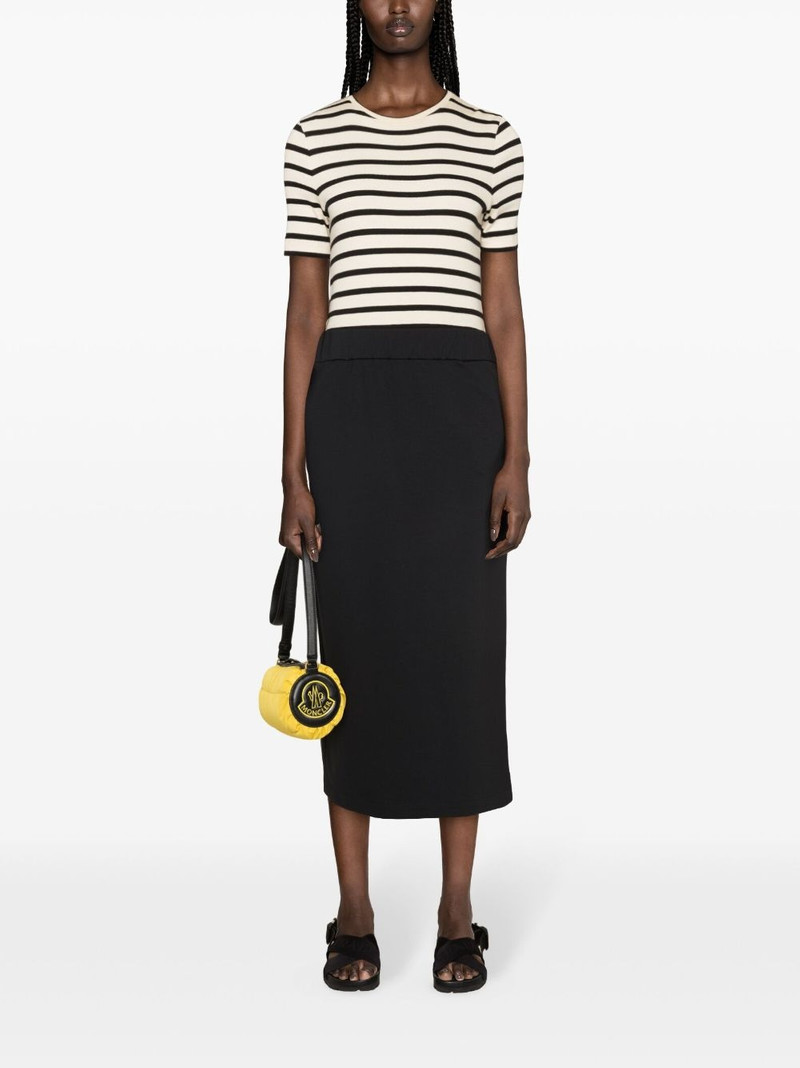 Moncler logo-patch jersey midi skirt outlook