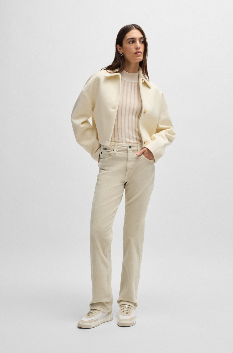 BOSS STRAIGHT-FIT JEANS IN STRETCH-COTTON CORDUROY DENIM outlook