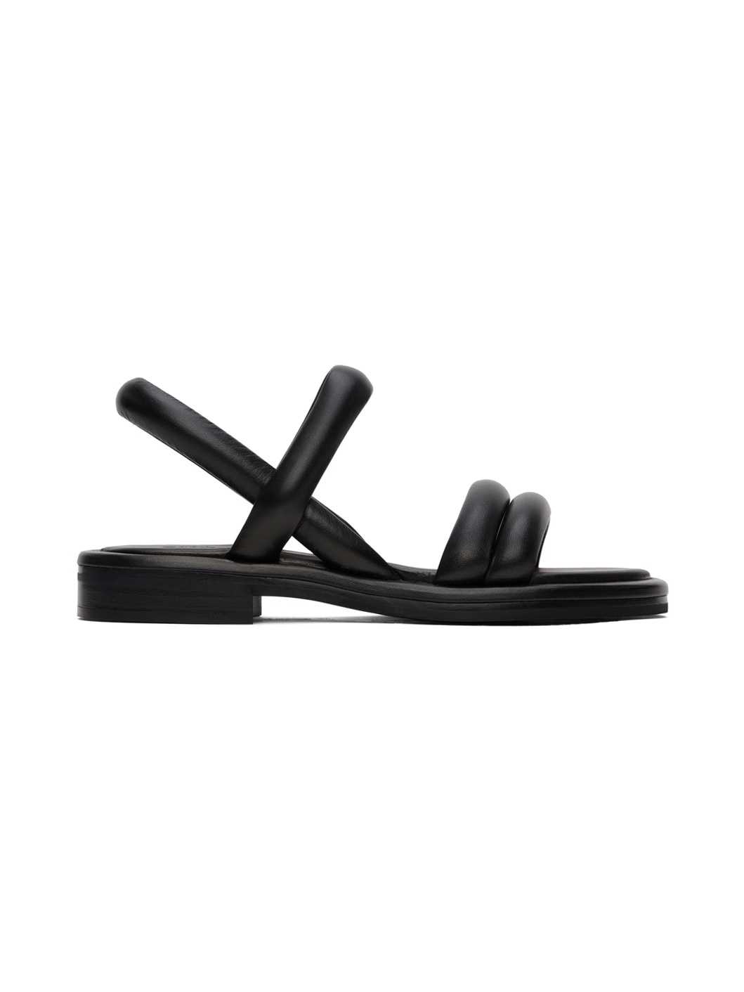 Black Suzan Flat Sandals - 1