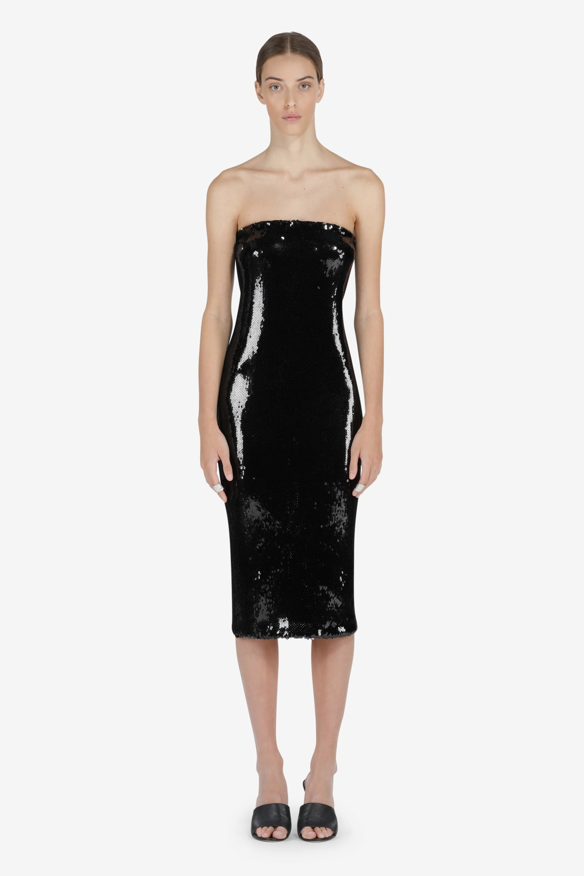 SEQUIN-EMBELLISHED TUBE DRESS - 1