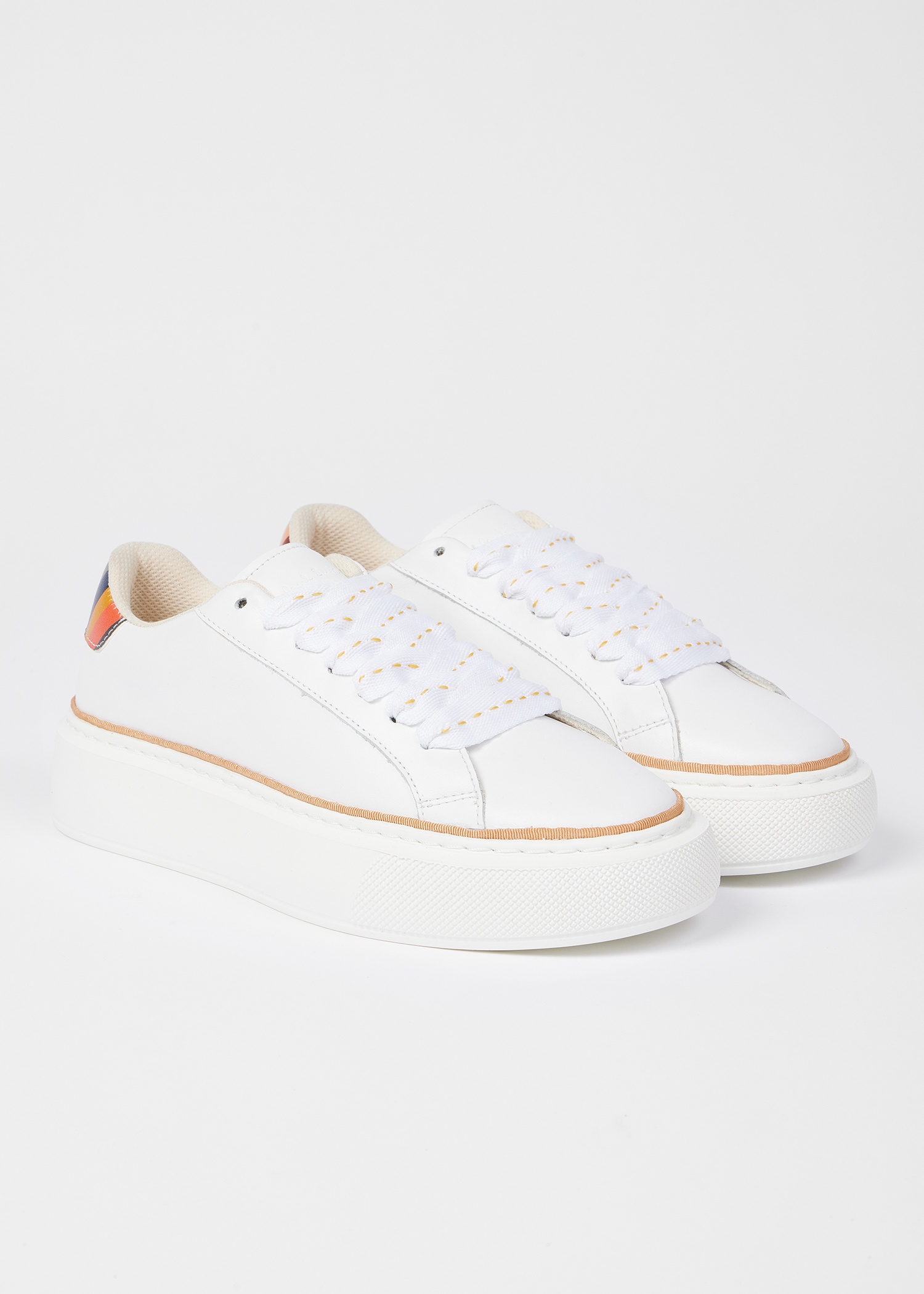 Women's White 'Guppy' Platform Trainers - 4