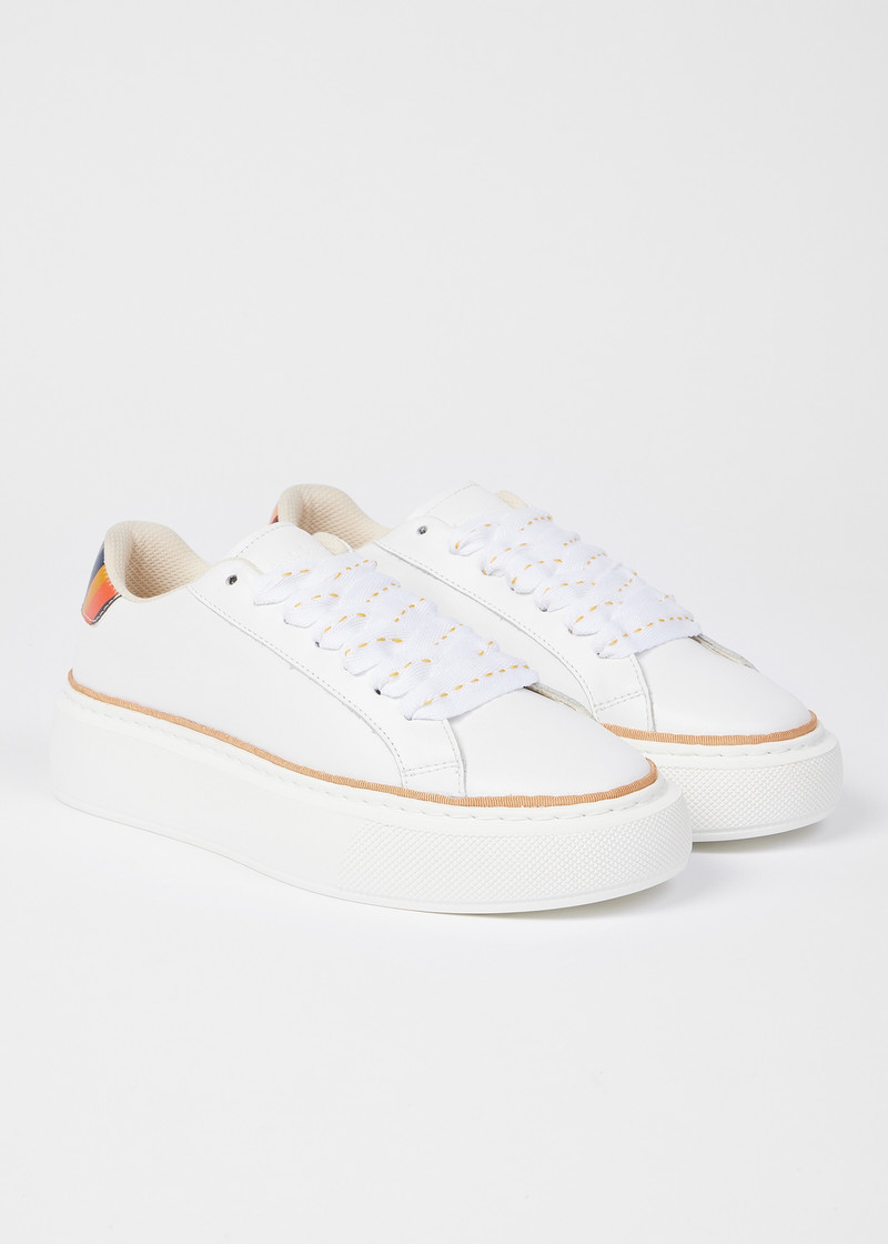 Women's White 'Guppy' Platform Trainers 4