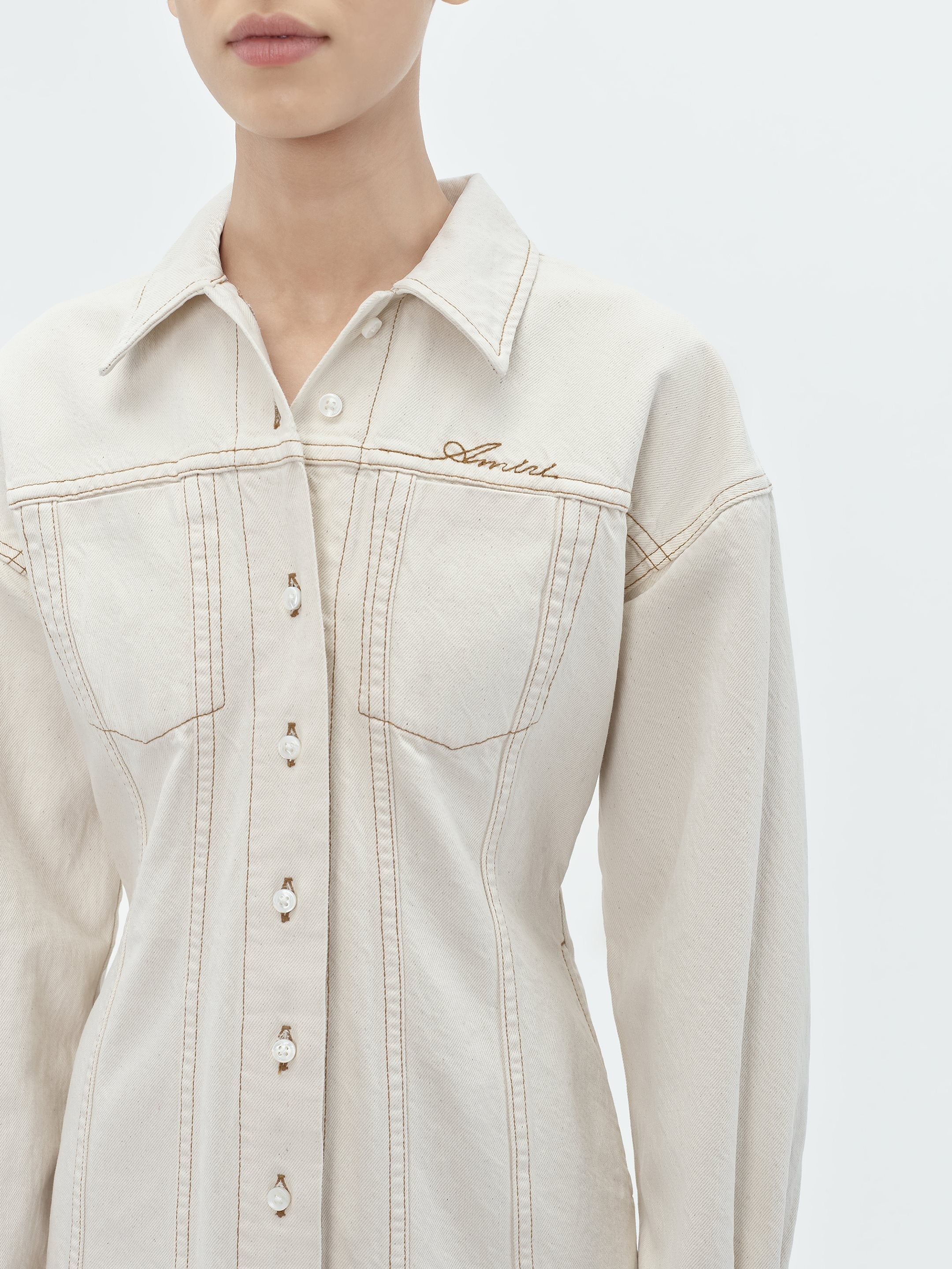 AMIRI SCRIPT SHIRT DRESS - 6