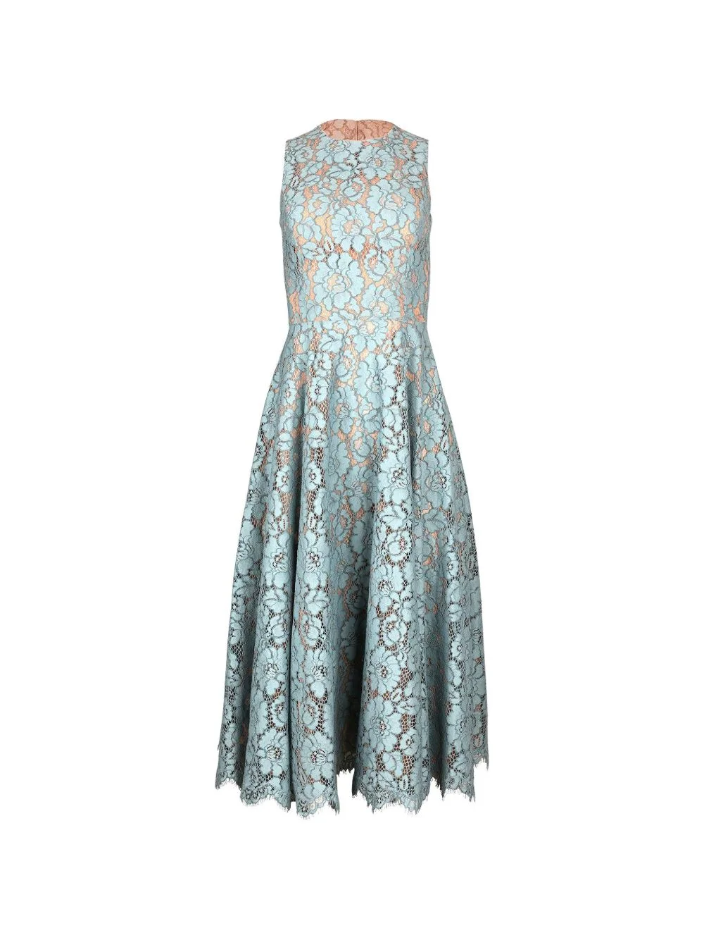 sleeveless lace dress - 1