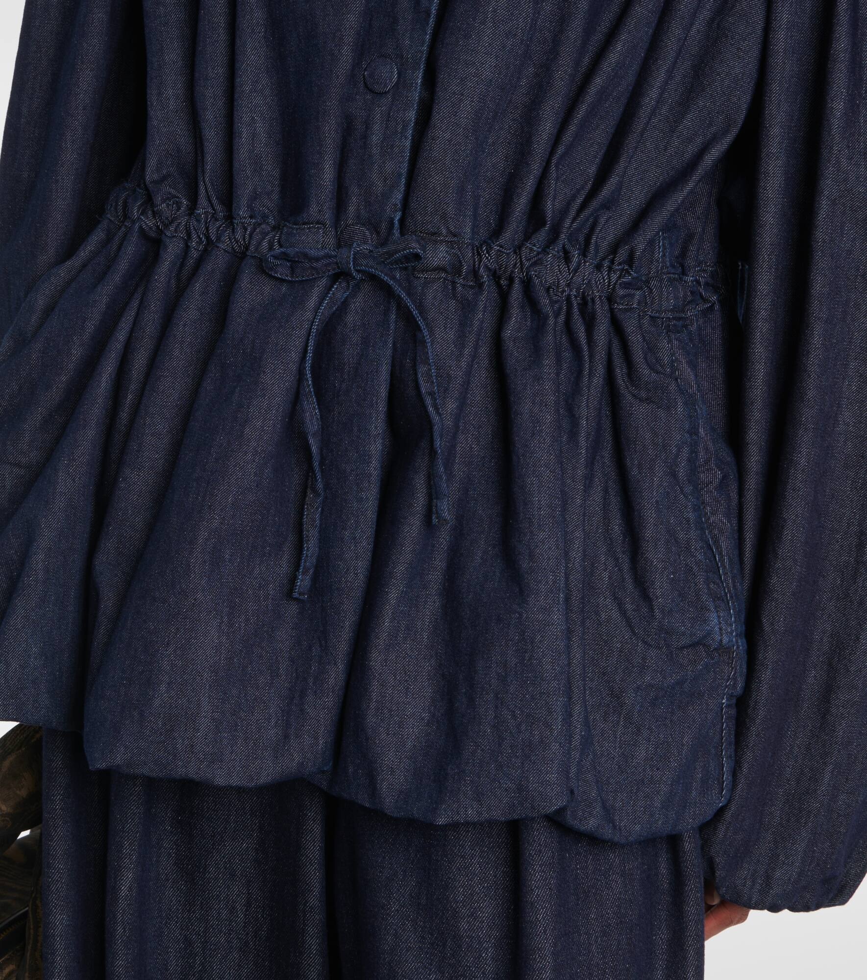 Gathered denim blouse - 5