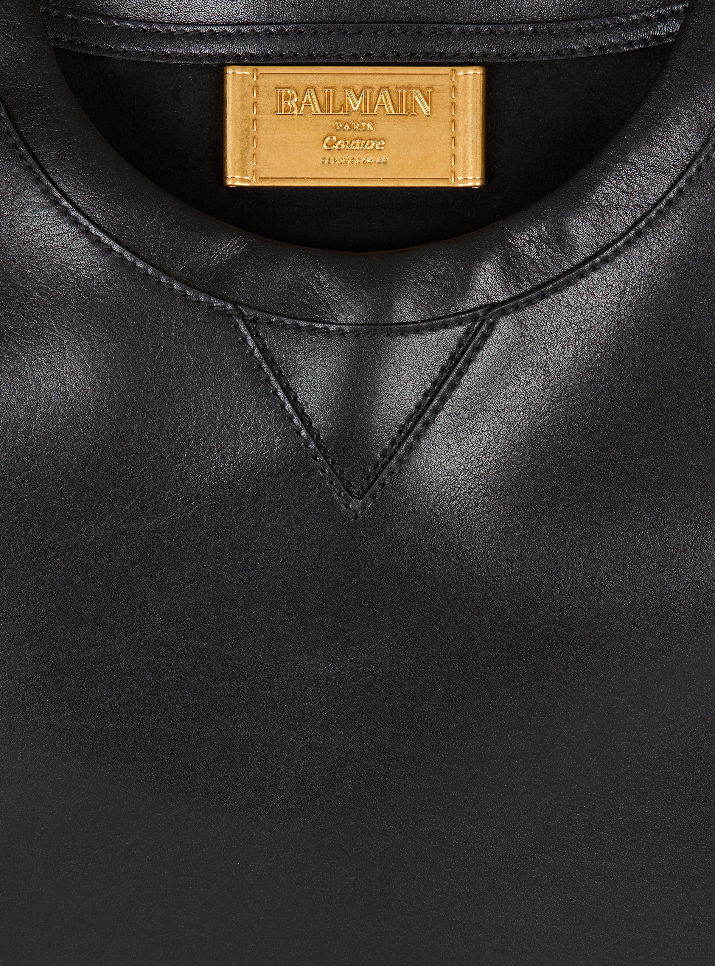 Crewneck calfskin tote bag - 7
