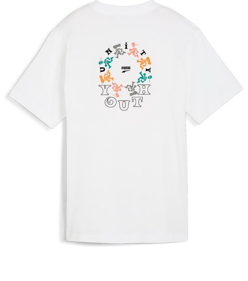 PUMA (WMNS) PUMA Youth Graphic T-shirt 'White' 626119-52 outlook